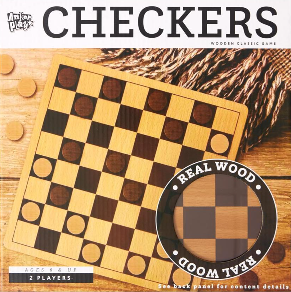 Checkers Wooden Game Set