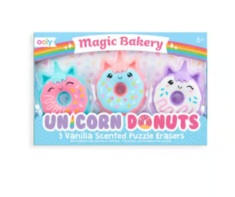Unicorn Doughnut Erasers