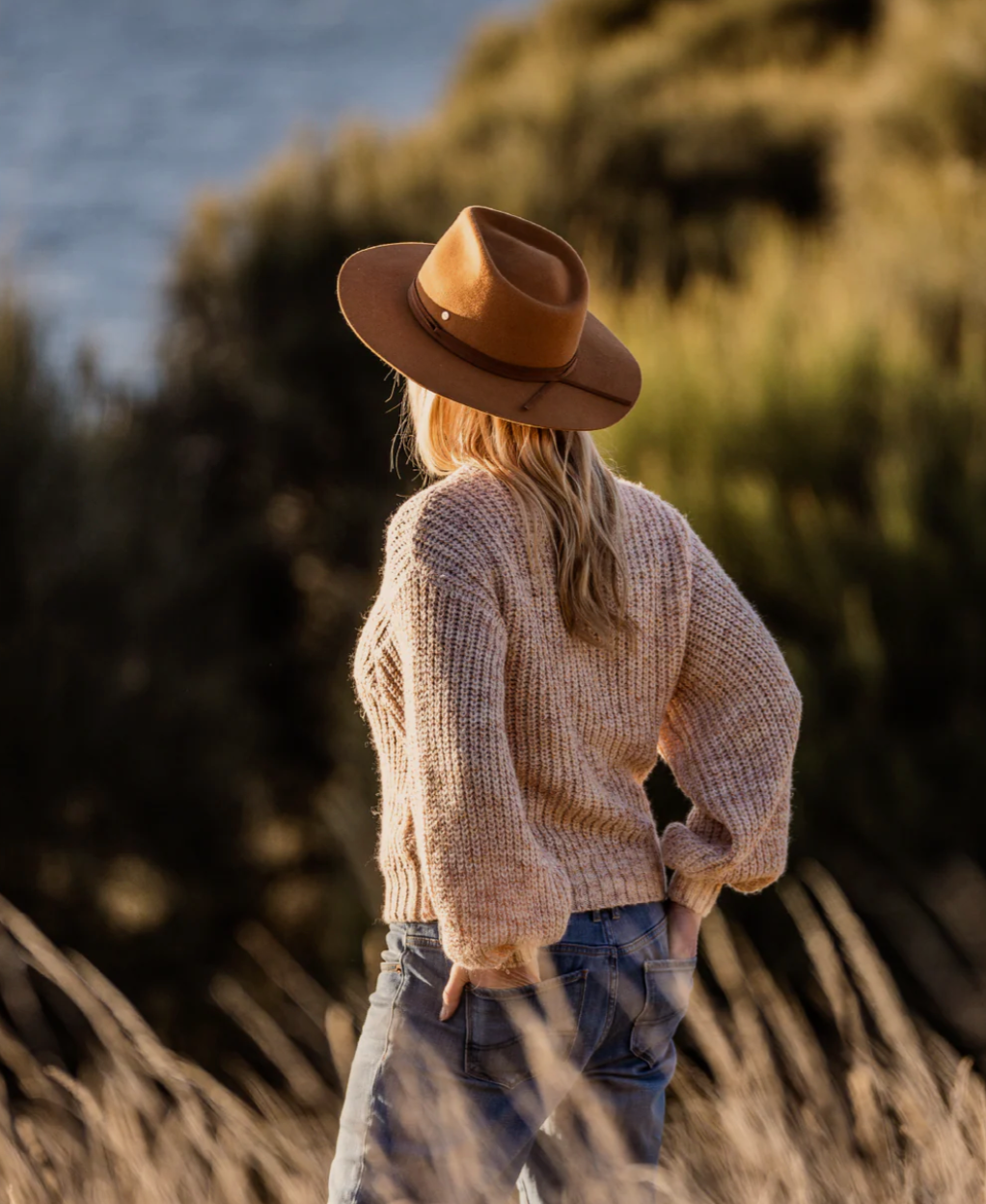 Womens Wide Brim Fedora - Alice
