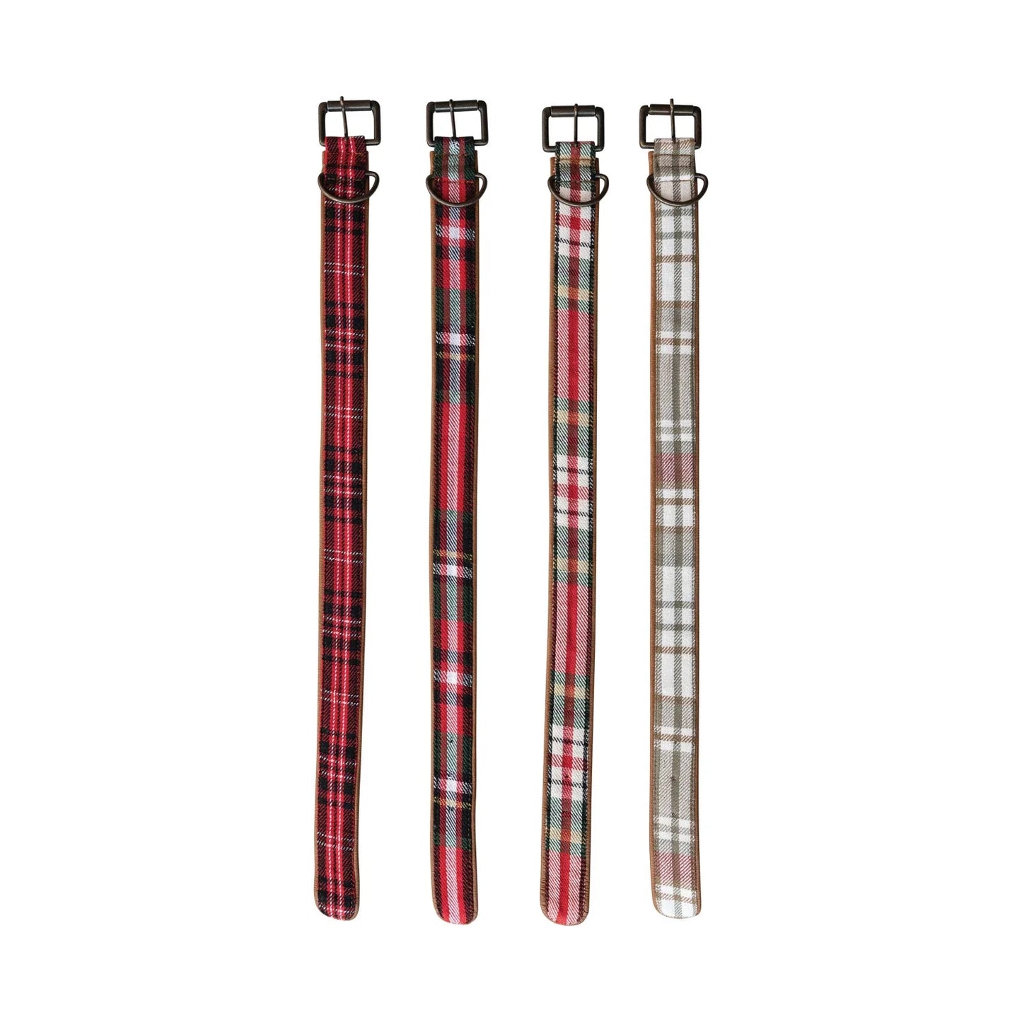 Extra Small Plaid Dog Collar