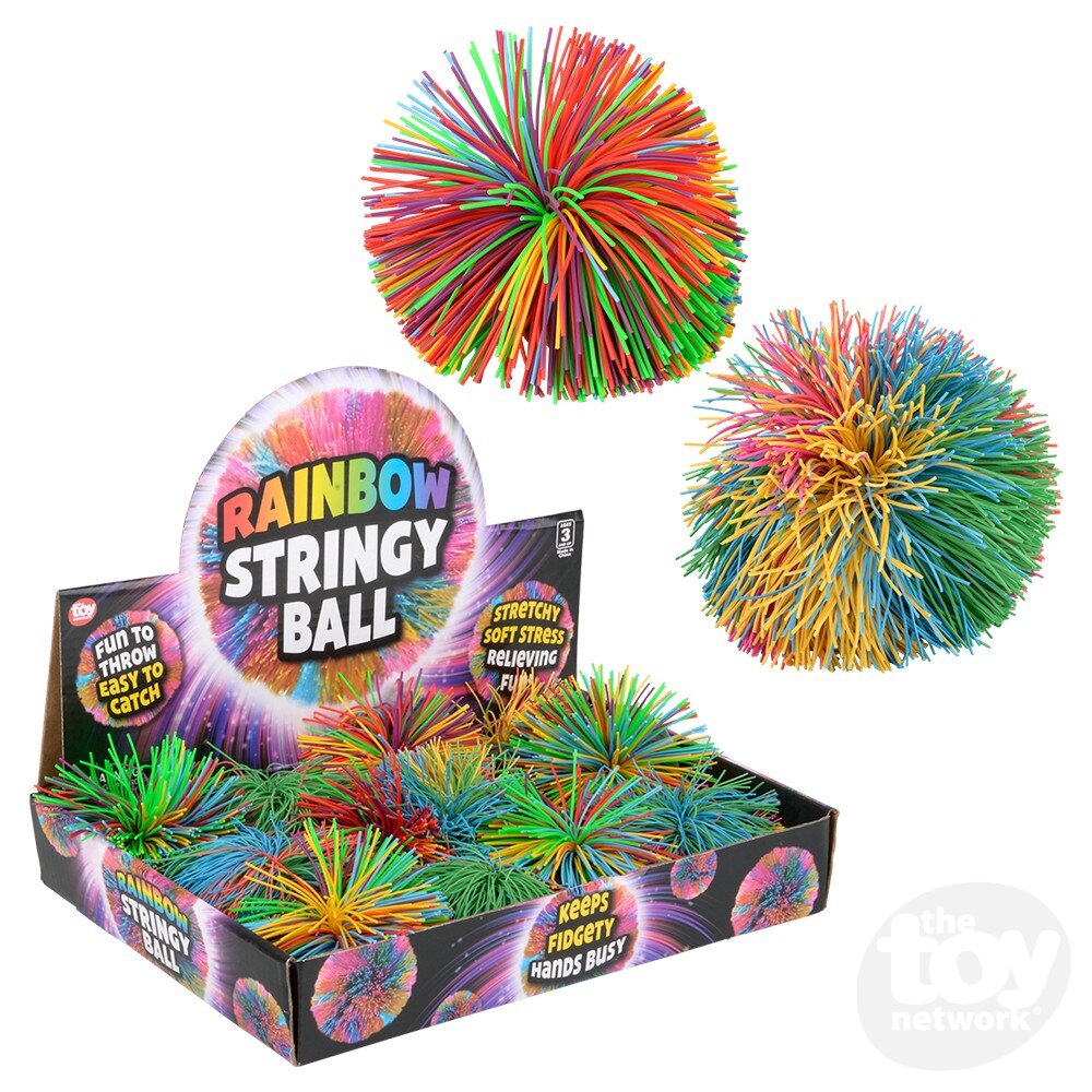 3.5" Rainbow Stringy Ball