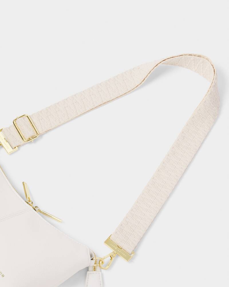 Canvas Bag Strap - Ecru Zig Zag