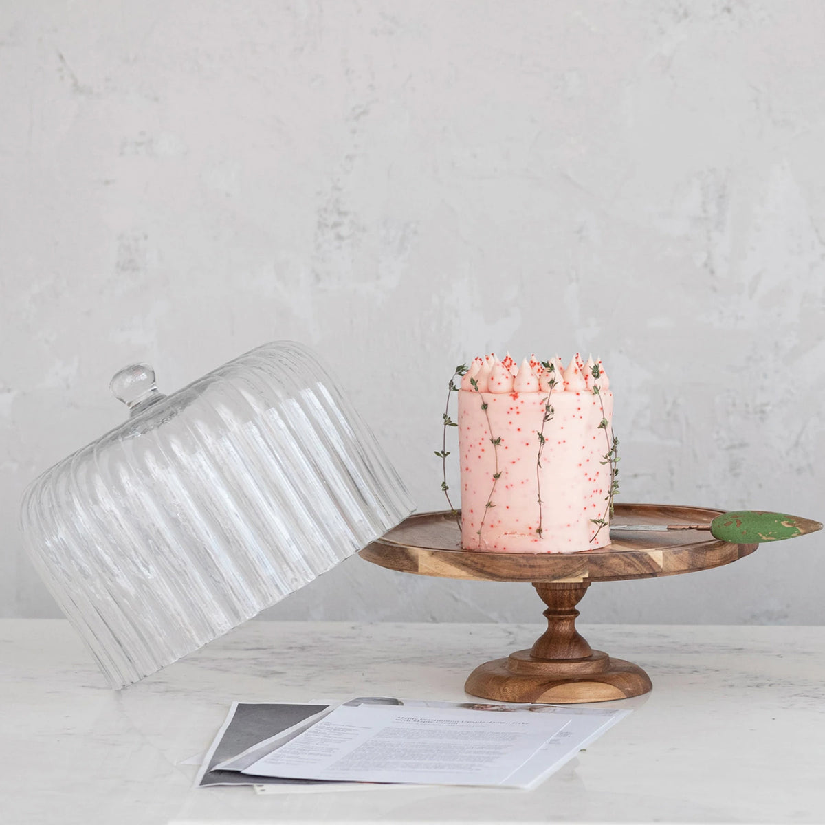 Acacia Wood Cake Stand