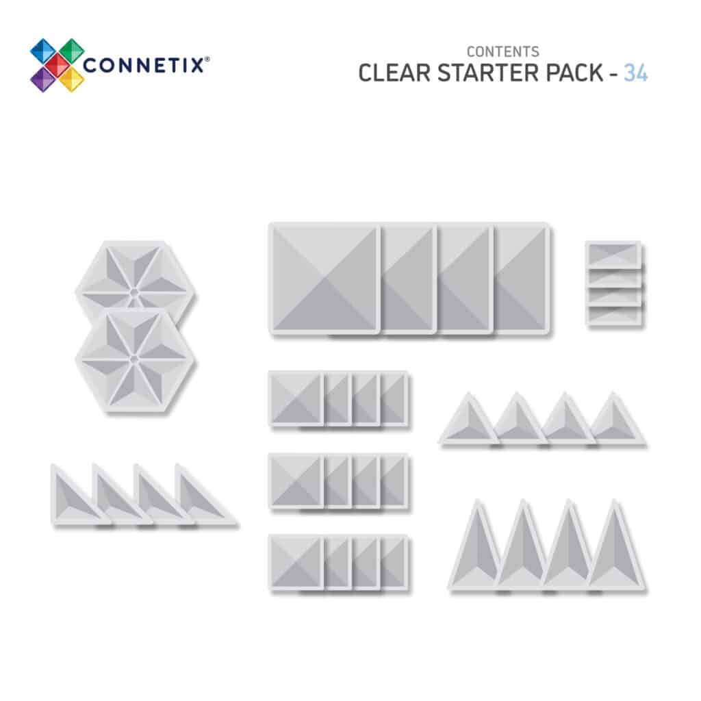 Clear Starter Pack, 34 Pieces