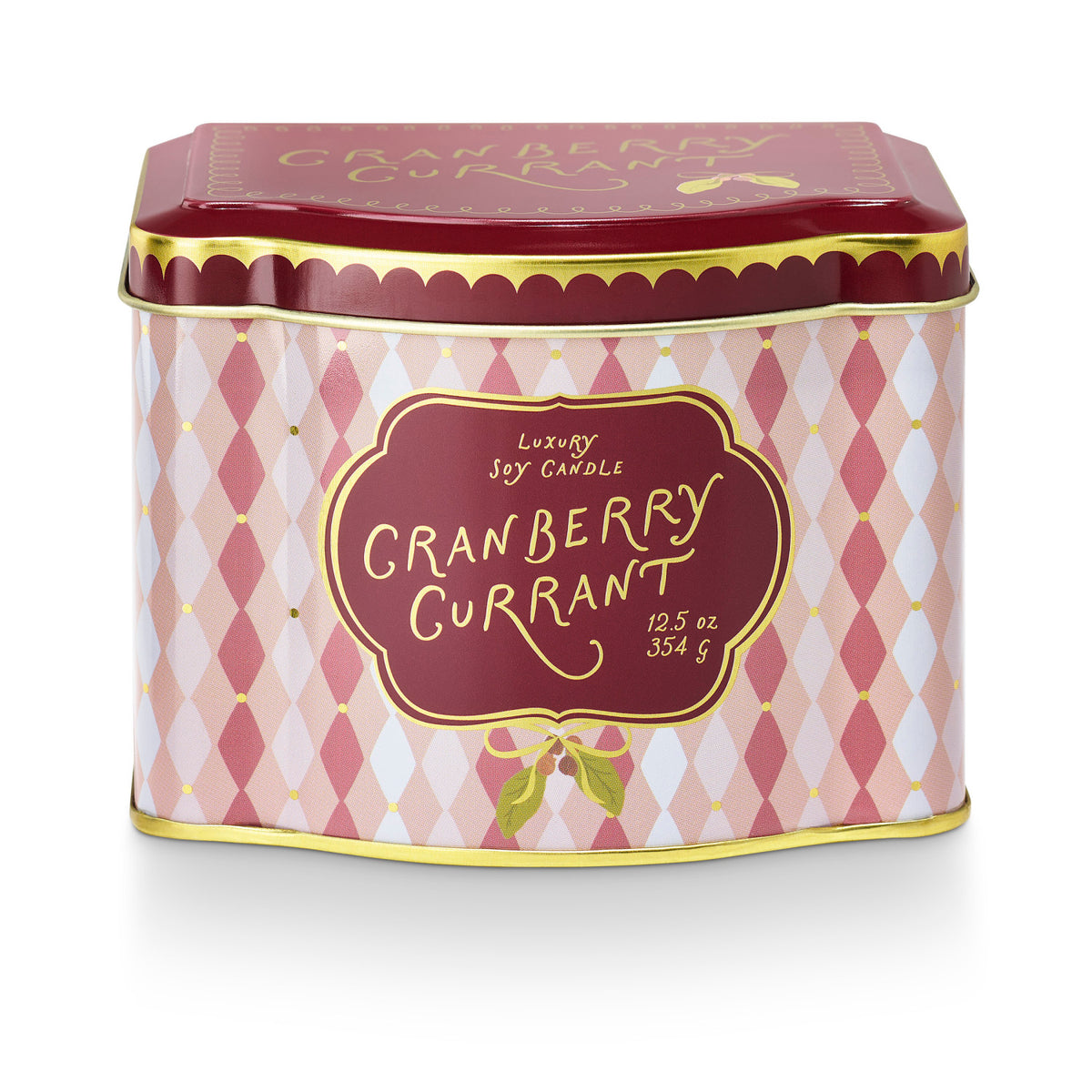 Cranberry Currant Printed Tin Candle