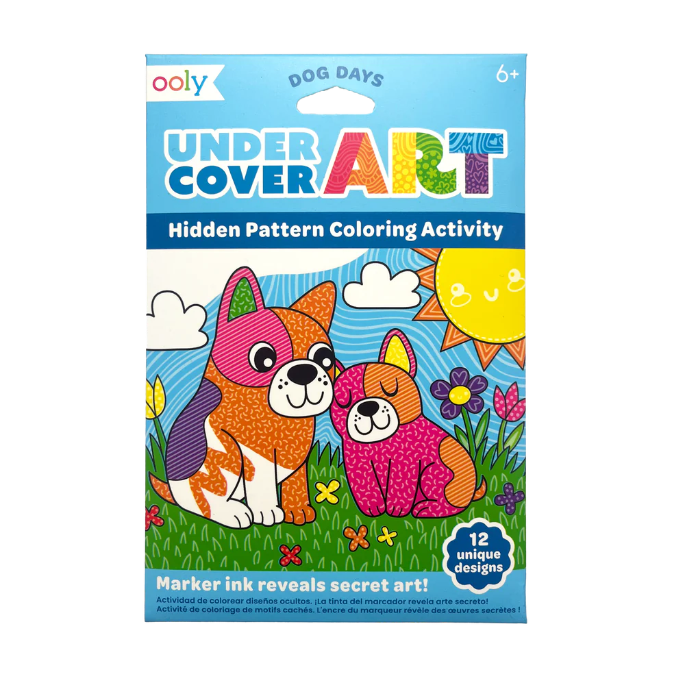 Hidden Pattern Coloring Activity Art Cards - Dog Days