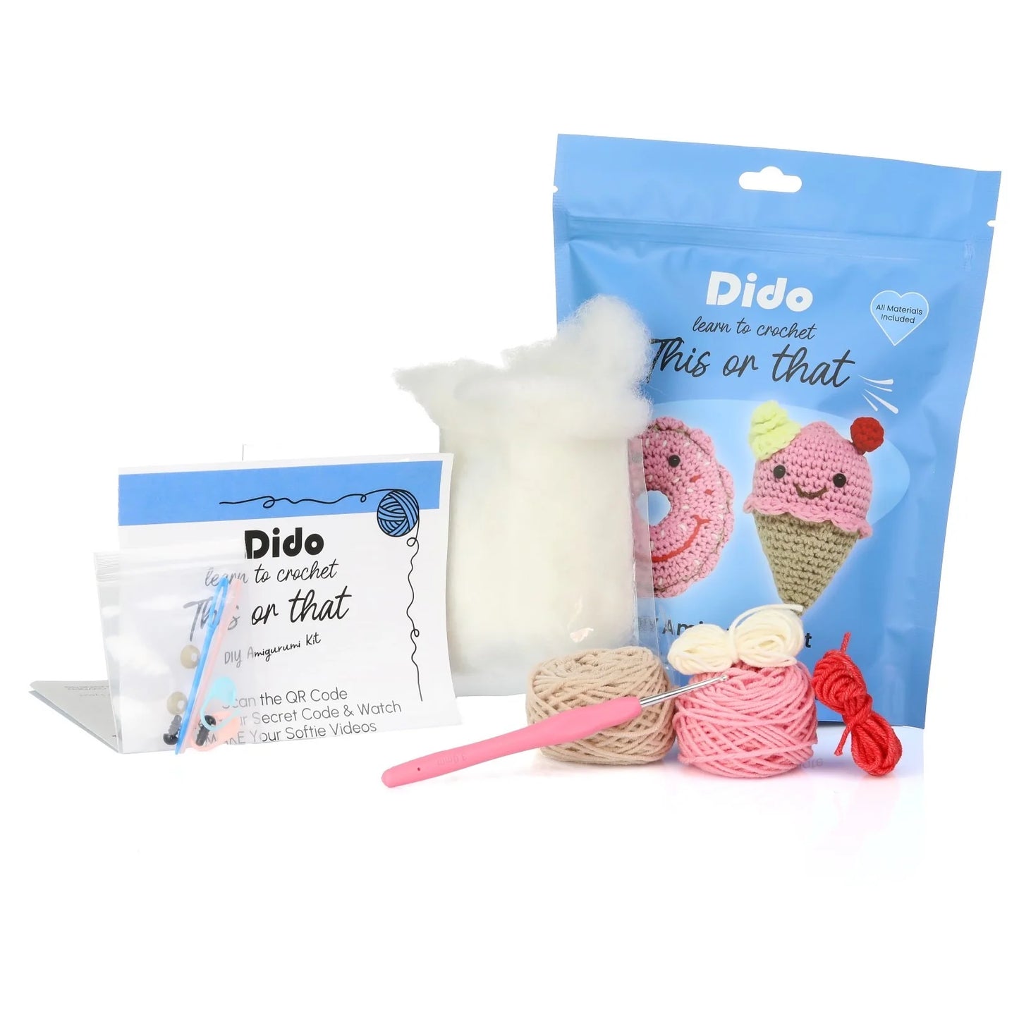 Crochet Kit - Donut or Ice Cream