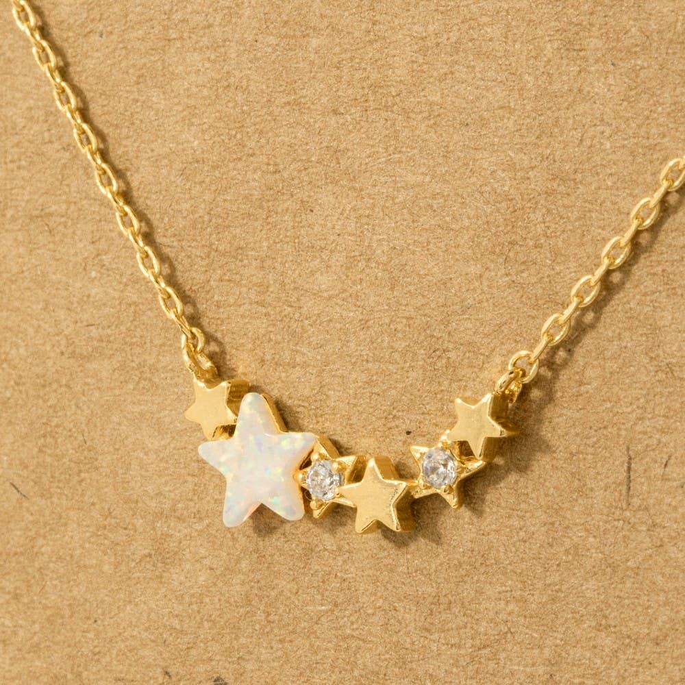 Dainty Star Charm Necklace - Gold