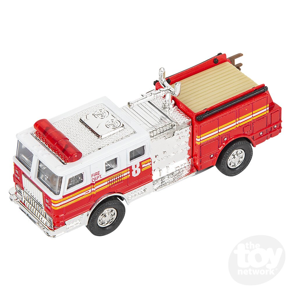 Die-Cast Pull Back Fire Truck