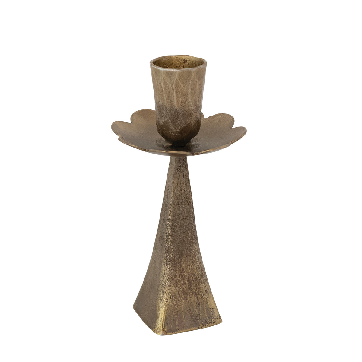 Gold Flower Taper Holder