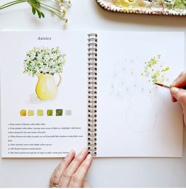 Flowers Watercolor Workbook