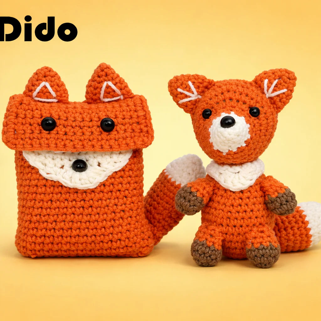 Crochet Kit - Fox Pouch or Fox Buddy