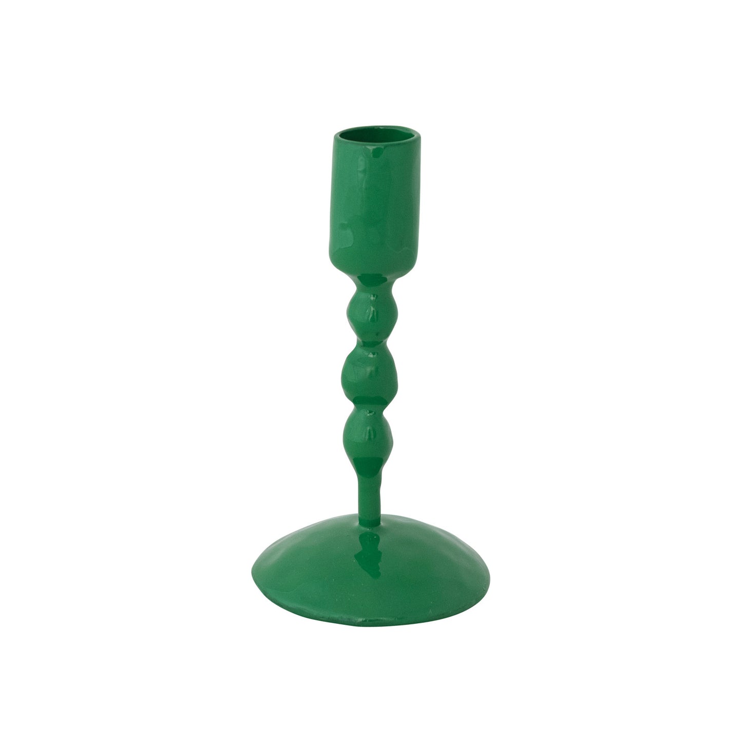 Medium Green Iron Taper Holder