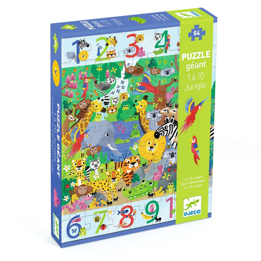 1 to 10 Jungle 54pc Giant Floor Jigsaw Puzzle