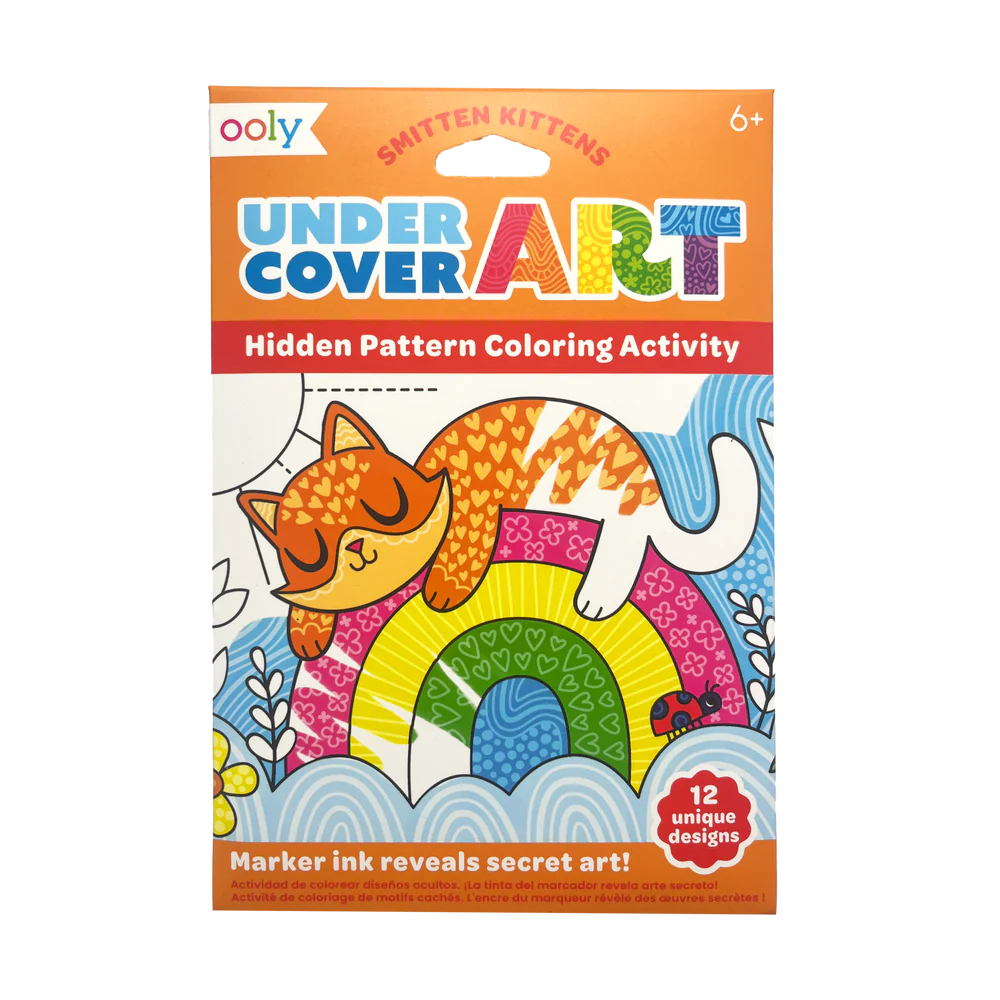 Hidden Pattern Coloring Activity Art Cards - Smitten Kittens
