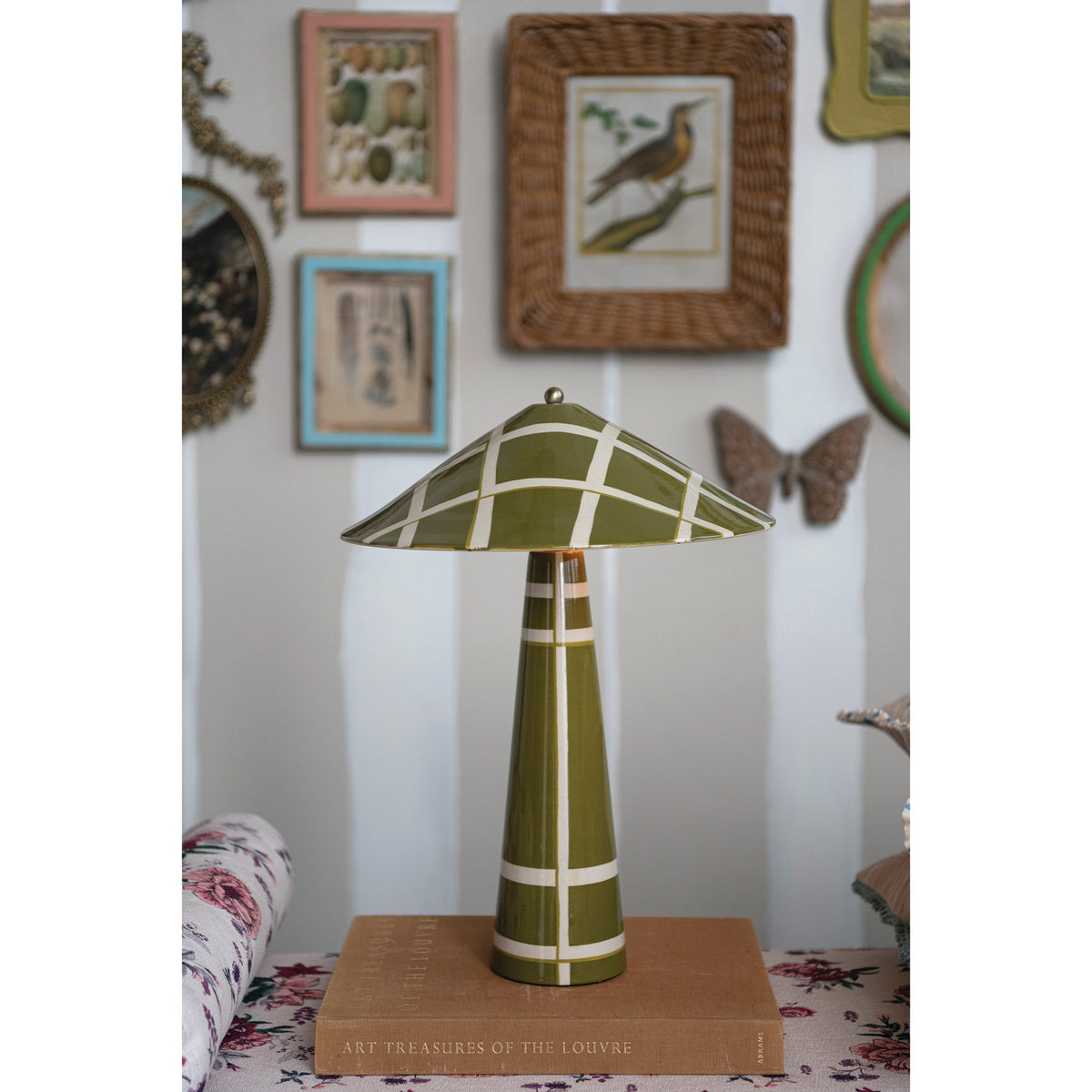 Handpainted Stoneware Table Lamp