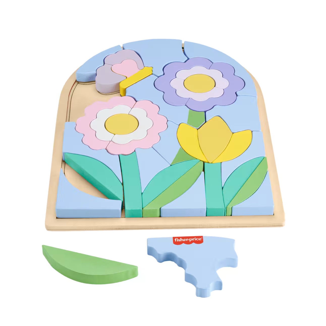 Wooden Flower Puzzle Blocks