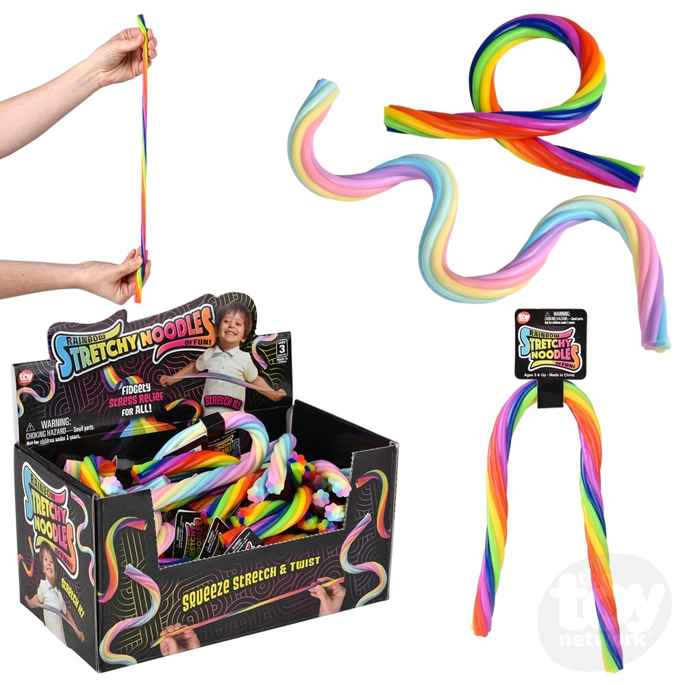 Rainbow Stretchy Noodle 12"