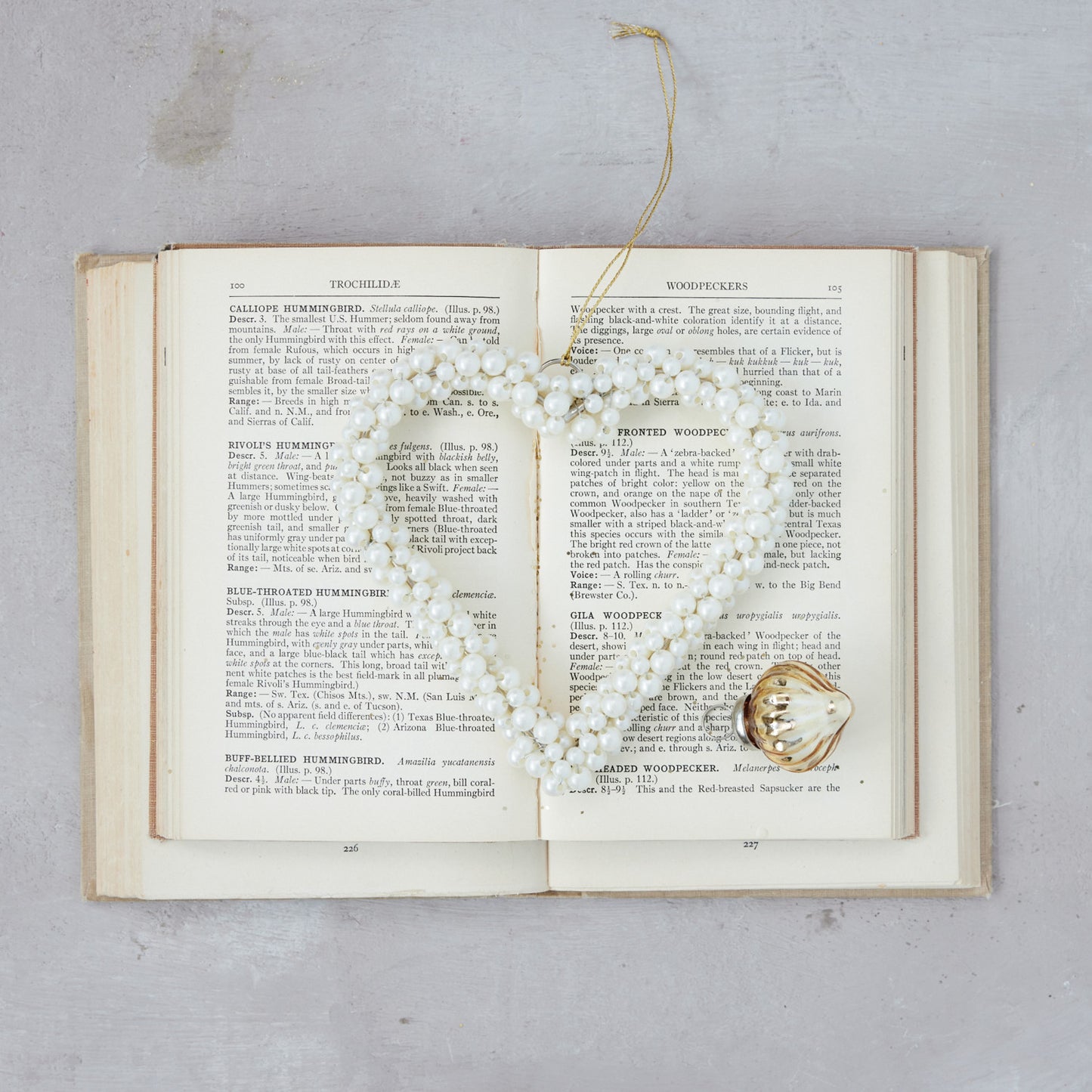 Pearl Beaded Heart Ornament