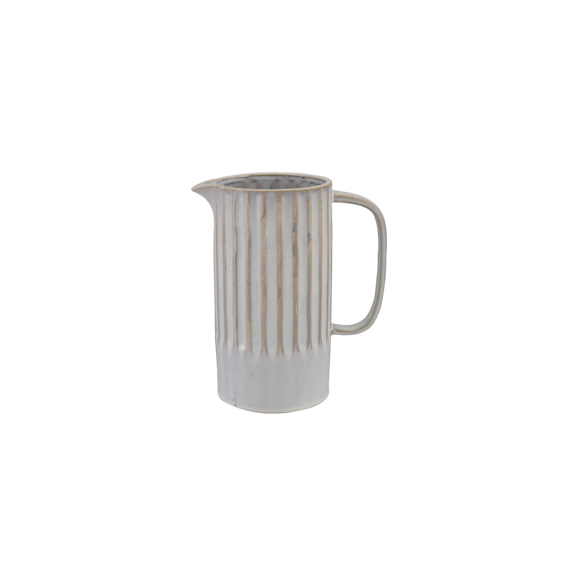 Quart Stoneware Ribbed Pitcher