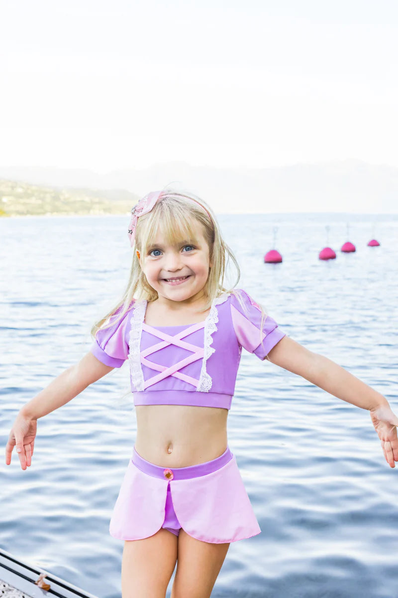 Rapunzel Swim Suit, Two Piece, Size 5/6