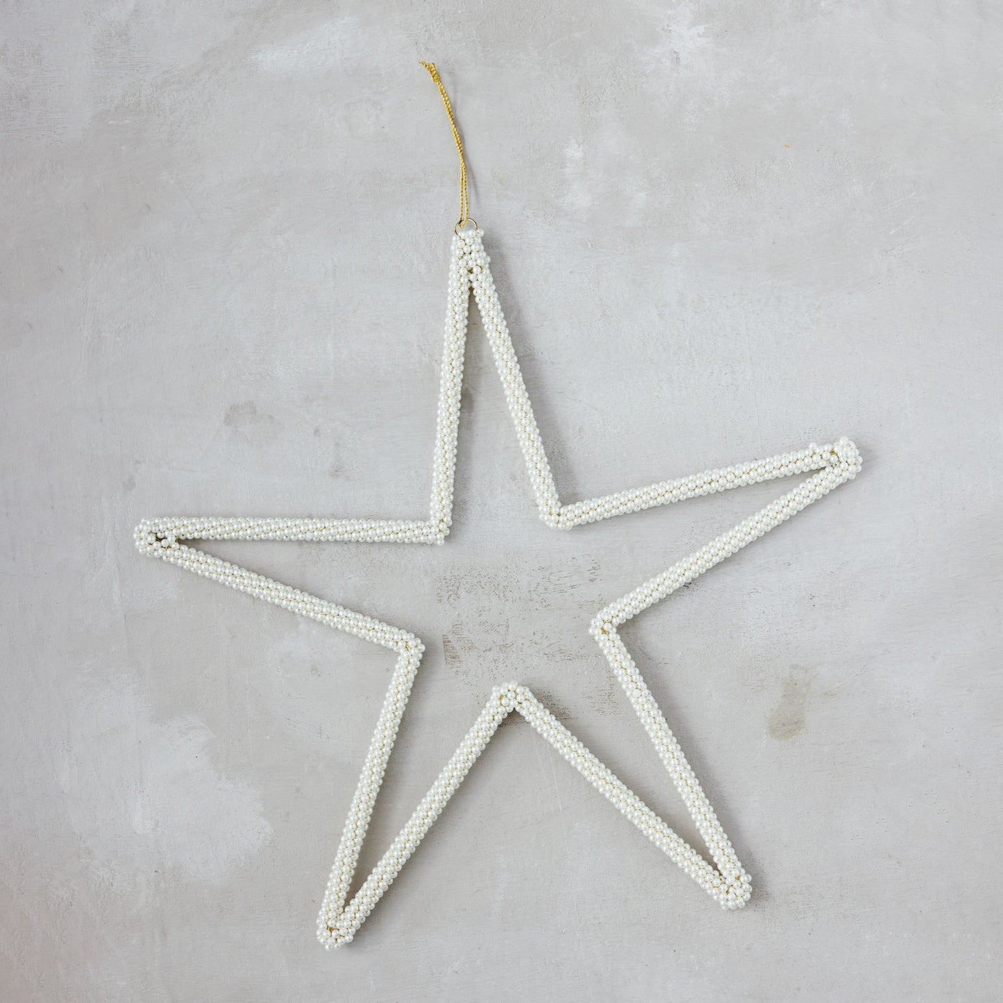 Pearl Beaded Star Ornament