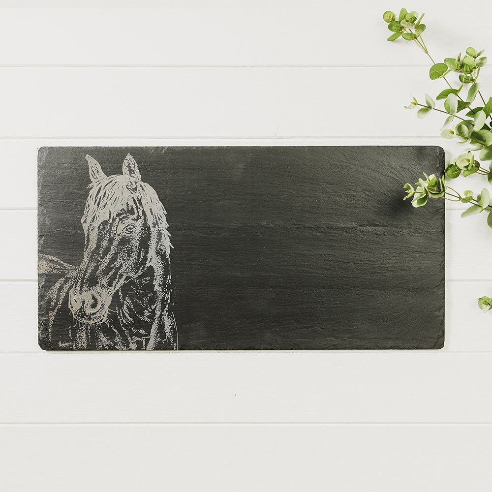Slate Serving Board - Horse Portrait