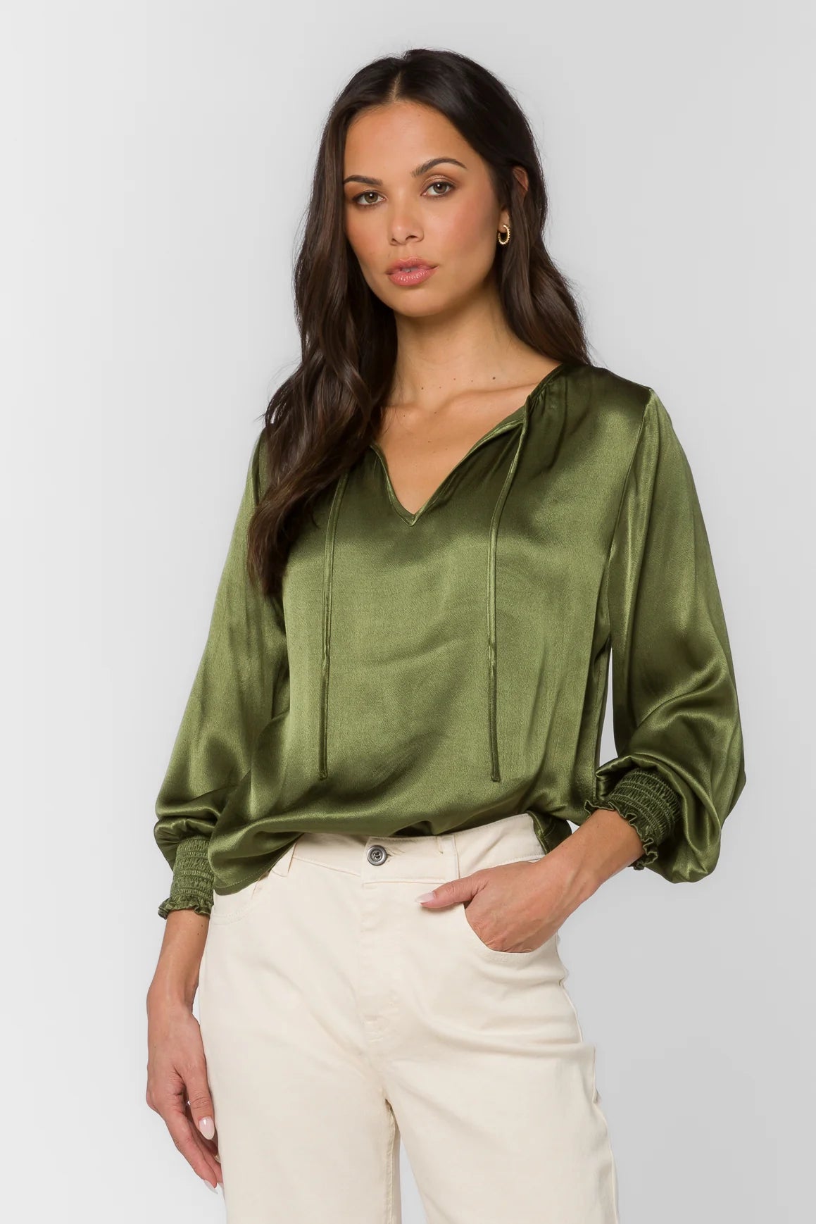 Penny Satin Thyme Top