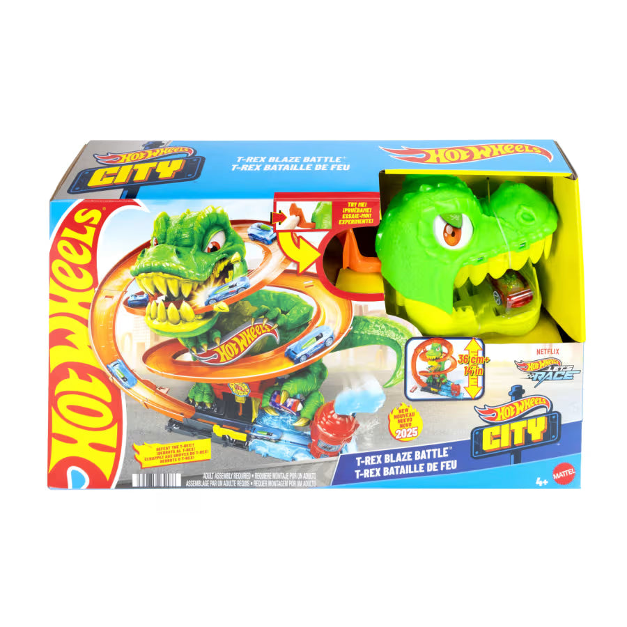 Hot Wheels® City TRex vs. Fire Station
