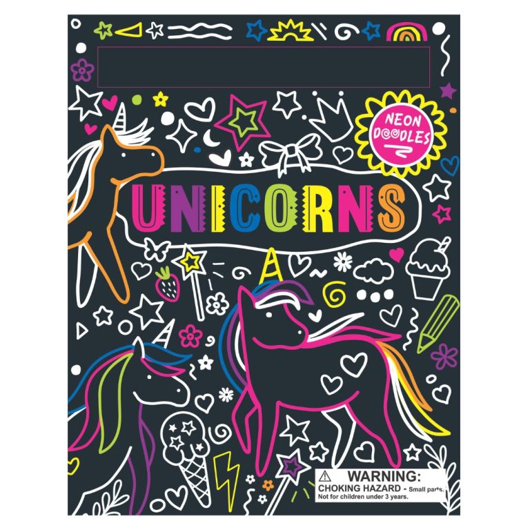 Neon Doodles Book: Unicorn