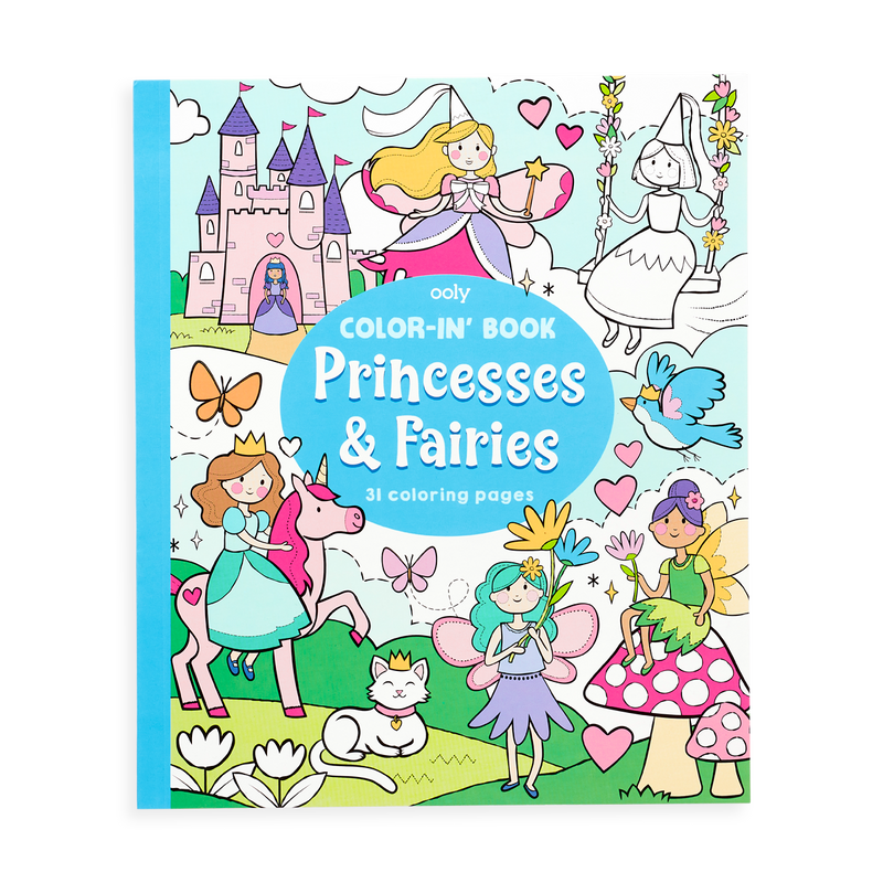 Color-in' Book: Princess & Fairies