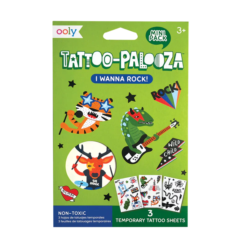 I Wanna Rock Temporary Tattoos (Mini Pack)