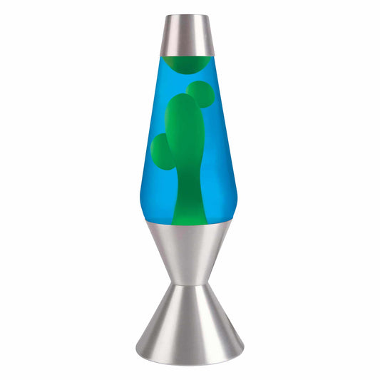 Lava Lamp - Green/ Blue/ Silver