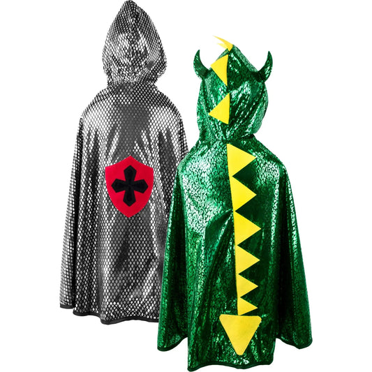 Reversible Dragon and Knight Cape Size 5-6