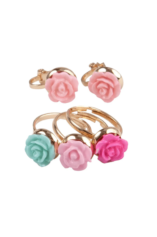 Rose Rings & Earring Set