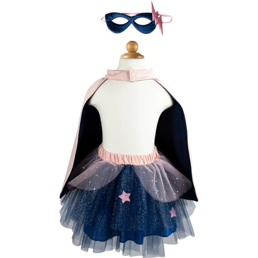 Pink and Navy Tutu and Cape Size 4-6