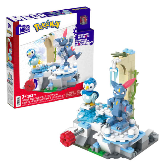 MEGA Pokémon Building Toy Kit Piplup And Sneasel's Snow Day
