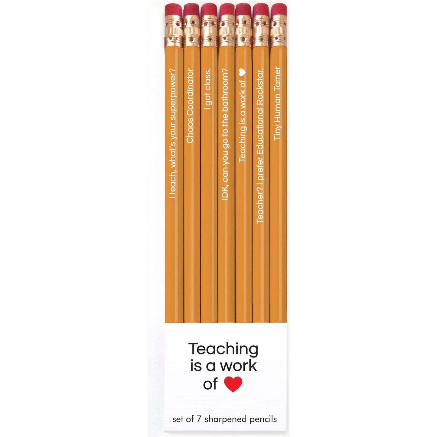 Teaching is a Work of Heart Pencil Set