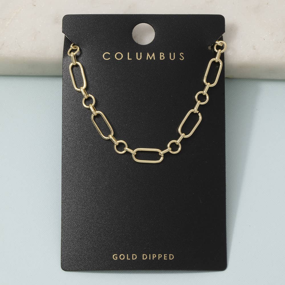 Paperclip Chain Necklace - Gold