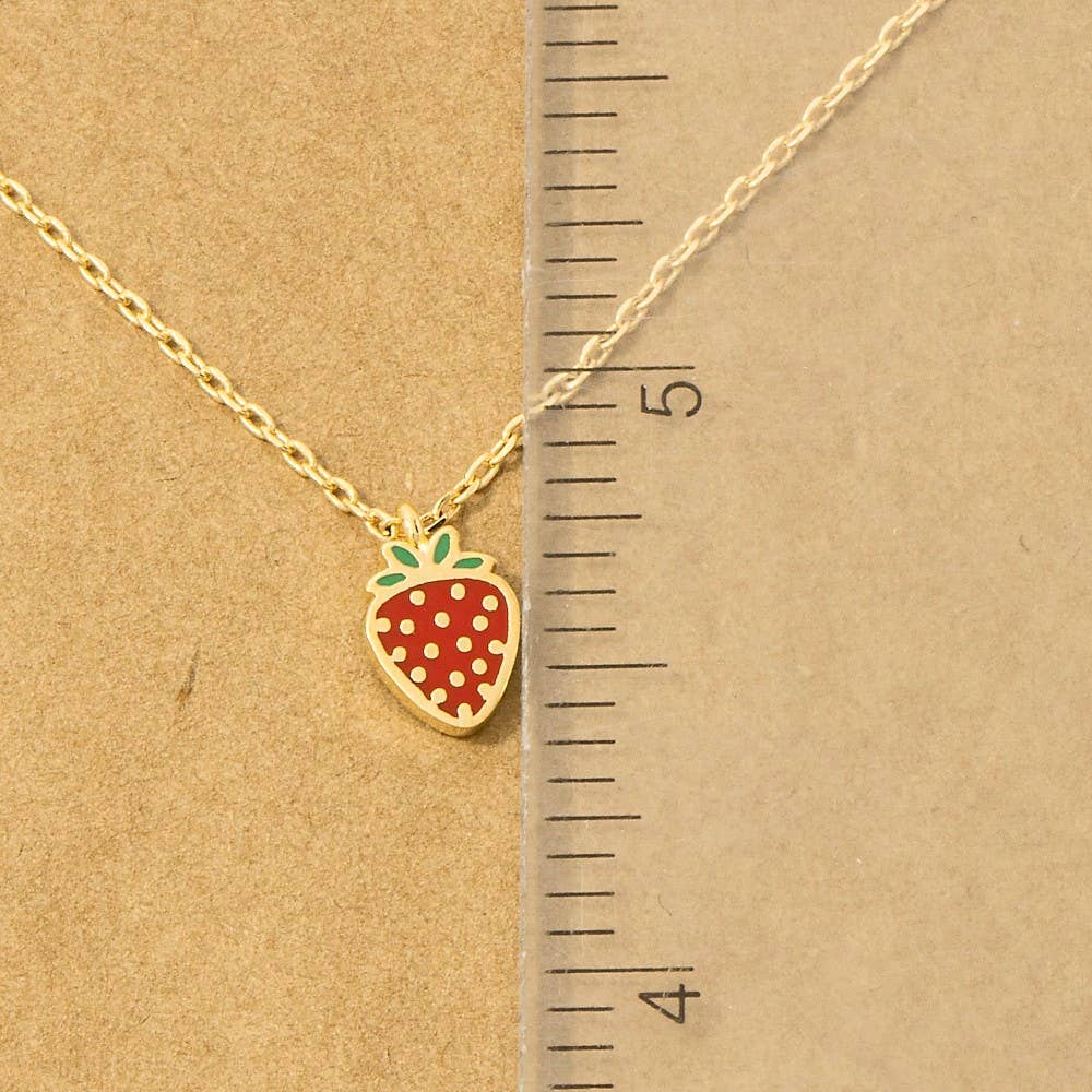 Strawberry Pendant Necklace