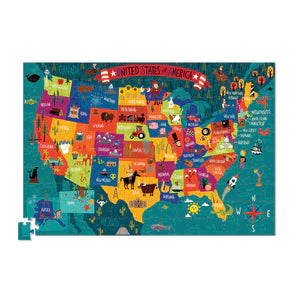 200 Piece USA Puzzle + Poster