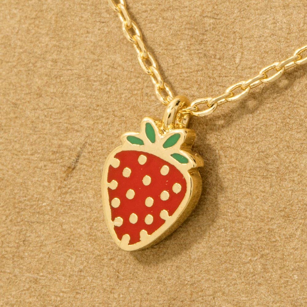 Strawberry Pendant Necklace