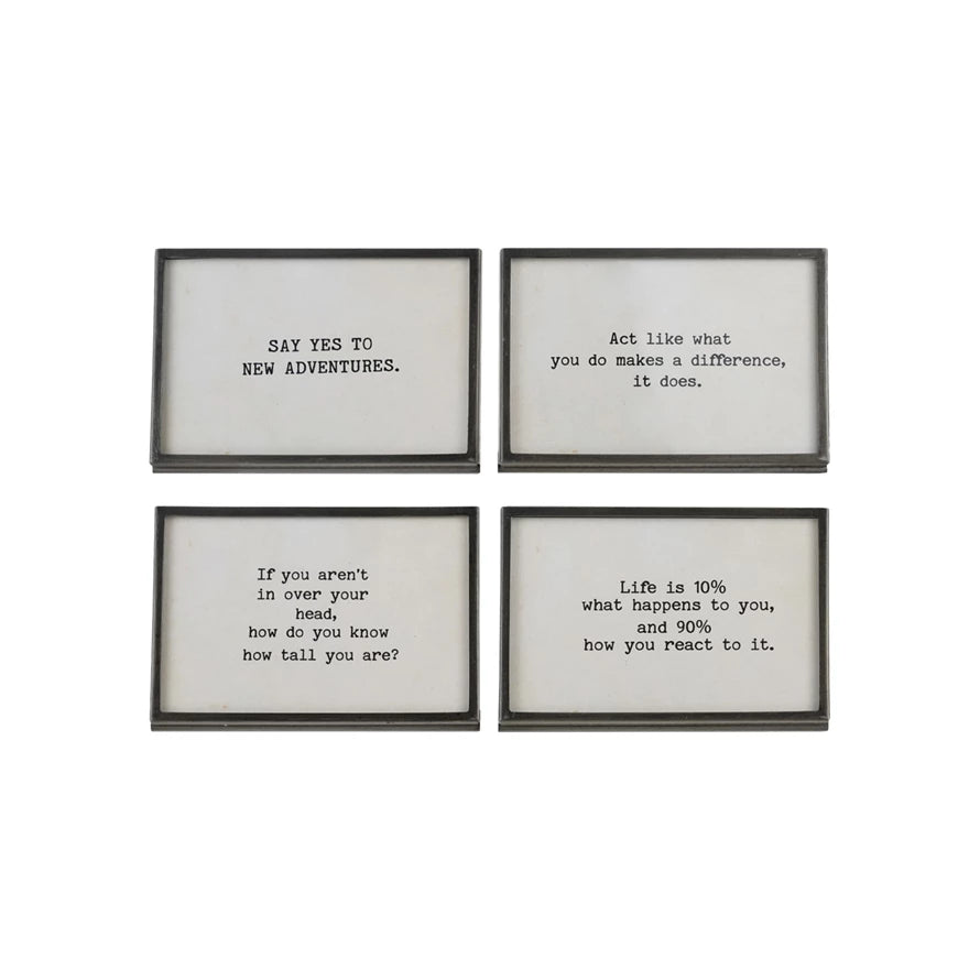 Silver Framed Saying - 4x6