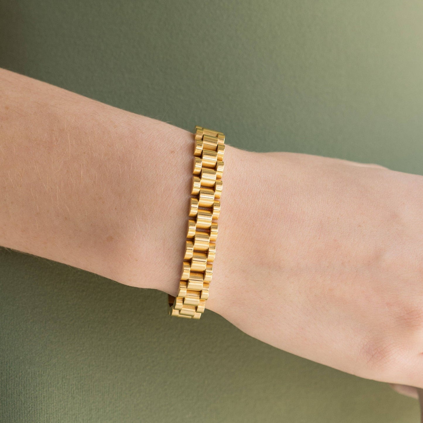 Waterproof Silver Watch Band Bracelet