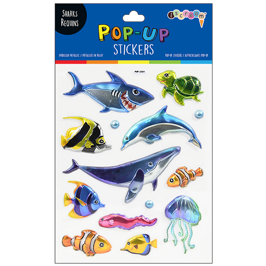 Sharks Pop-Up Stickers