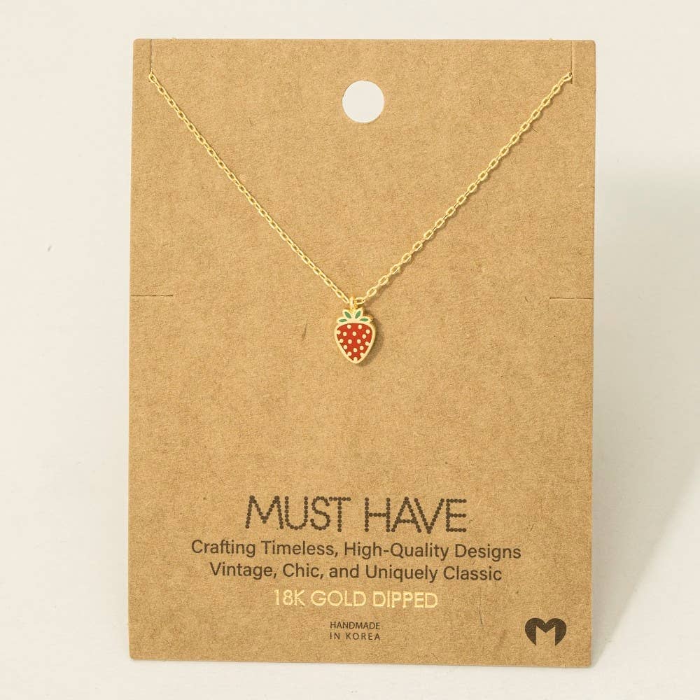 Strawberry Pendant Necklace