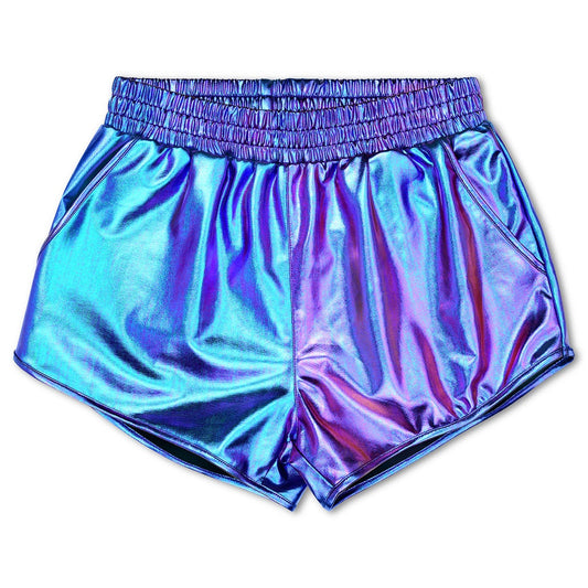 Metallic Shorts-Iridescent