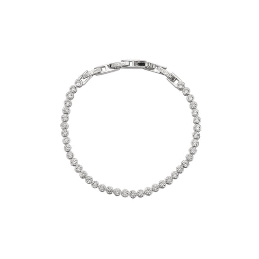 Silver Round Tennis Bracelet