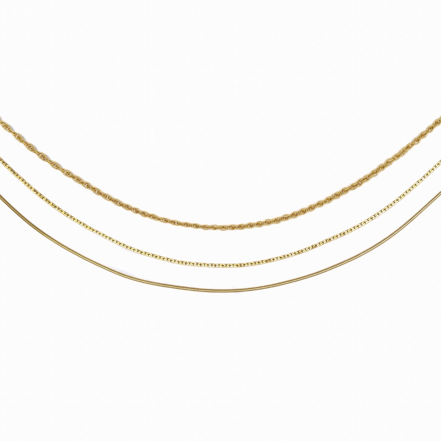 Waterproof Gold Layer Rope Necklace