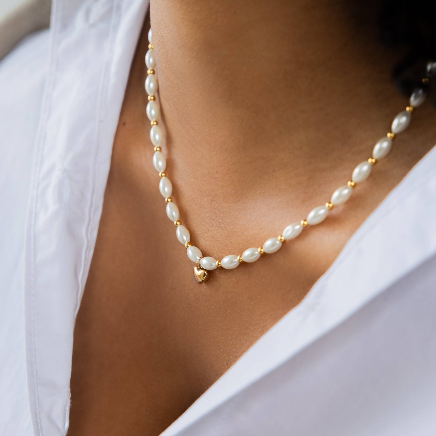 Waterproof White Shell Necklace